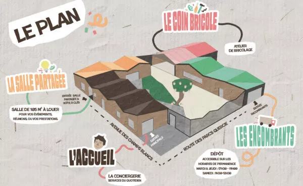 Quartier ViaSilva, plan de La Cabane - la conciergerie du quotidien